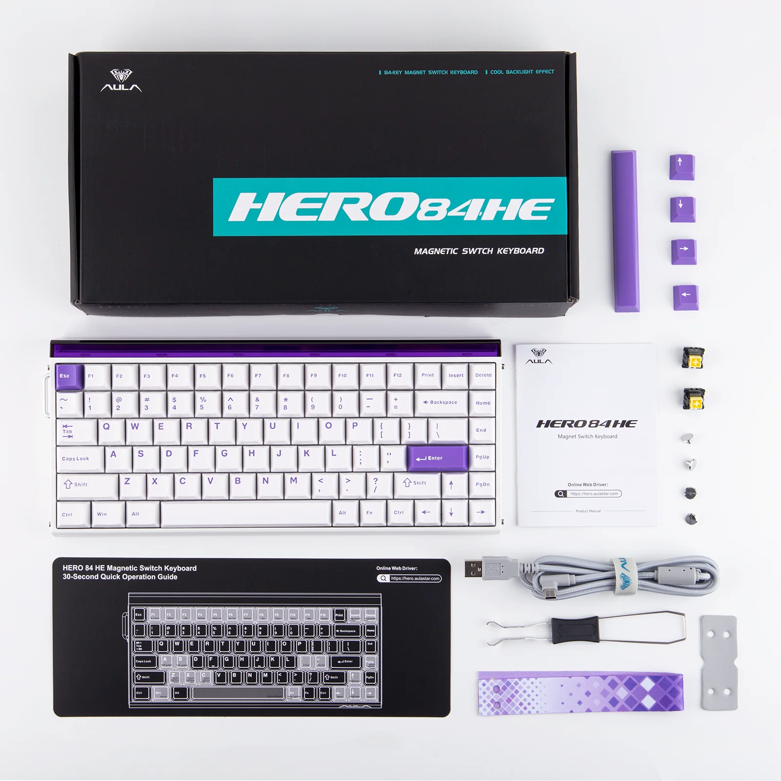 AULA HERO84 HE (White Purple) + AULA SC620 Bundle - Image 19